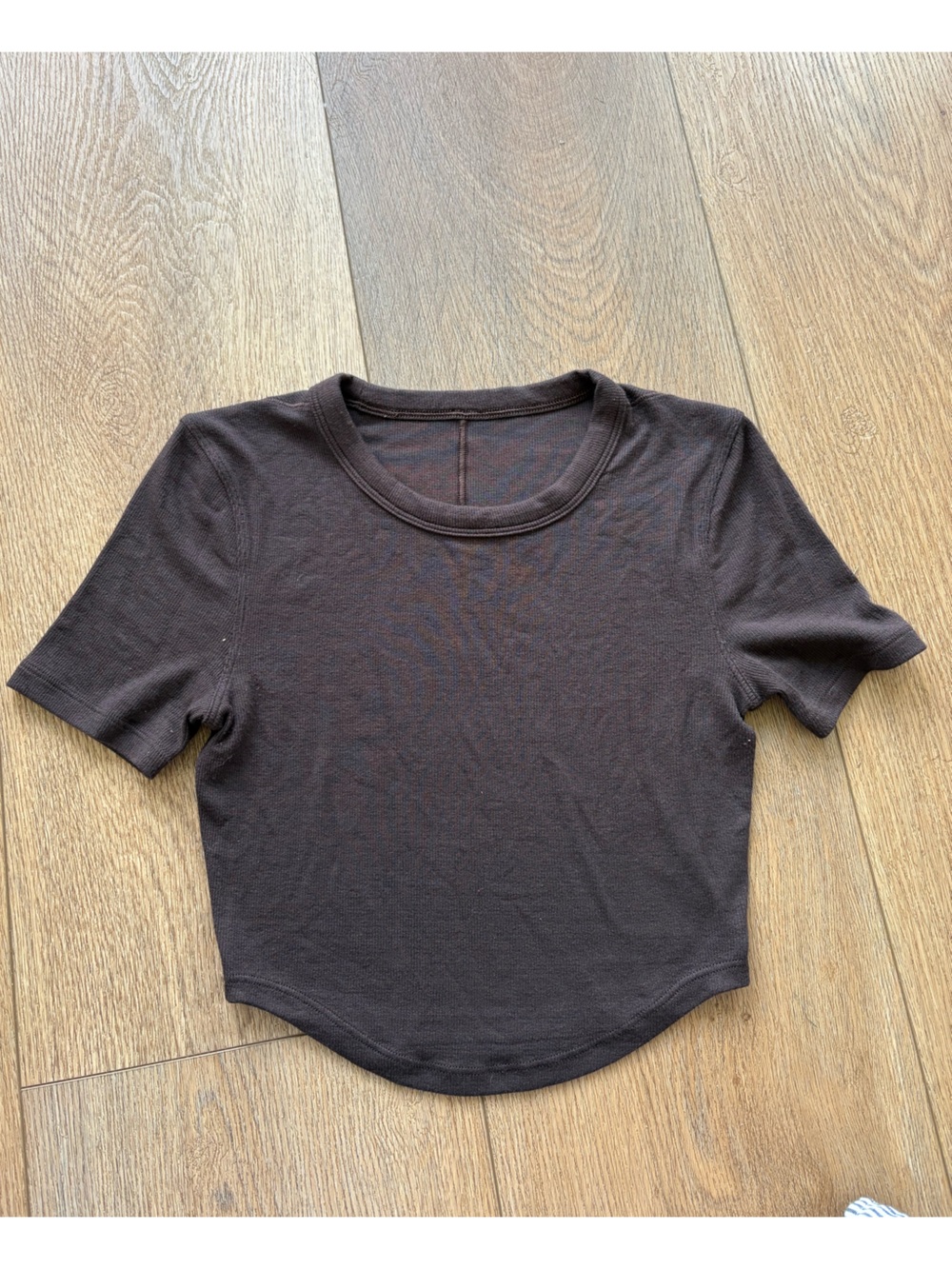 lululemon athletica Short Sleeve Crop Top - Brown